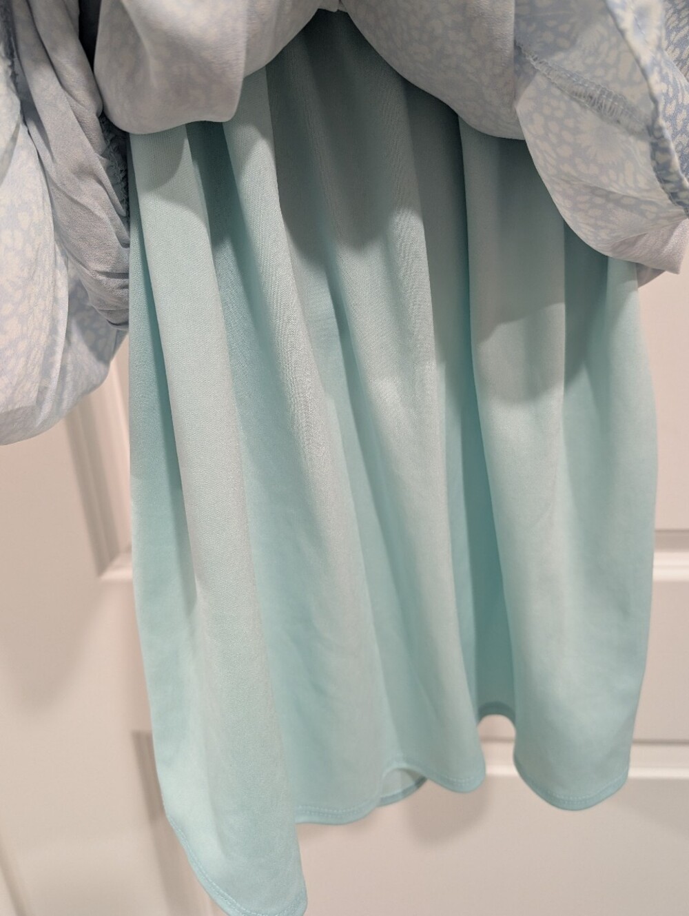 Altar'd State Light Blue Smocked Tiered Dress Size L - Picture 4 of 5